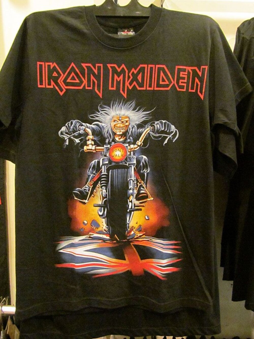 Iron Maiden Eddie Motorcycle Shirt, Vintage Heavy Metal Band Tee